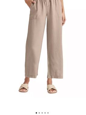 Splendid women’s Wide-Leg Drawstring Pants — Taupe